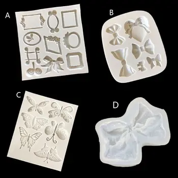 

Bow Tie Collection Silicone Mold Fondant Sugarcraft Mould Jewelry Baking Tools Dried Flower Resin Decorative DIY Hand Crafts