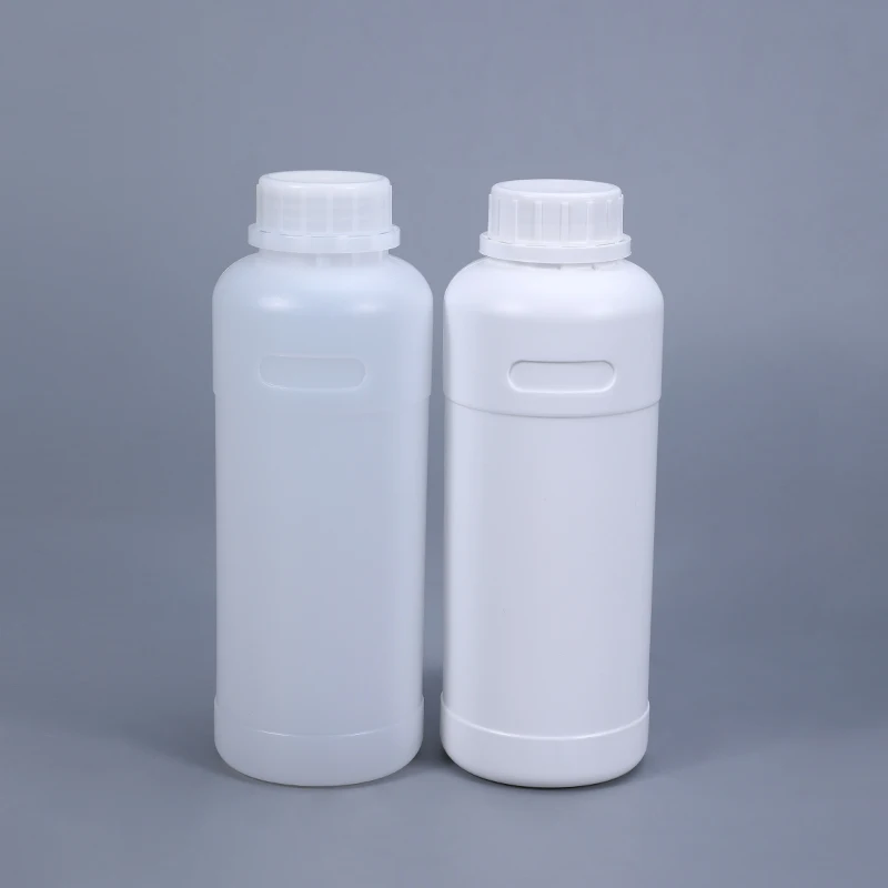 600ML 둥근 병 플라스틱 빈 화학 액체 소독제 저장 용기 밀폐 씰링 HDPE 병 1Pcs