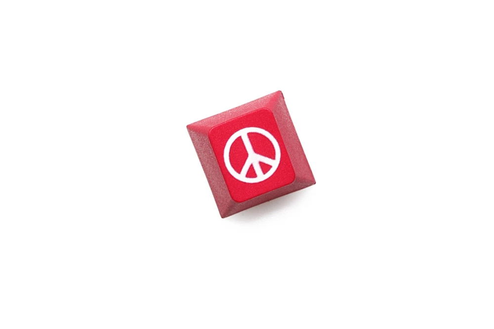 ESC Anti War Magenta Новинка Вишня профиль с эффектом деграде скульптура pbt клавиши для механической клавиатуры лазерной гравировкой против знак r1 1x фиолетового красного и синего цвета - Color: ESC Anti War Magenta