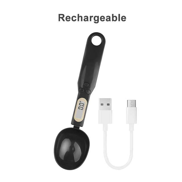 Measuring Spoon Scale LCD Digital Kitchen Measuring Spoons 500g/0.1g Portable Kitchen Scales for Baking Coffee Pet