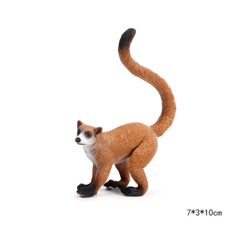Мини фигурки животных модели ПВХ игрушки подарок детям орангутанг корова коала Жираф полярный медведь орнамент с верблюдами детский Декор подарок - Цвет: M314 longtailed