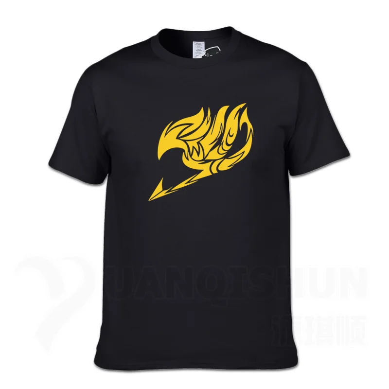 Black 2 Boutique T-shirt Summer New Printed Fairy Tail T Shirts Men Anime T Shirts Short Sleeve O-neck Fashion T-shirt Cartoon Tops Tee - Color: Black 2