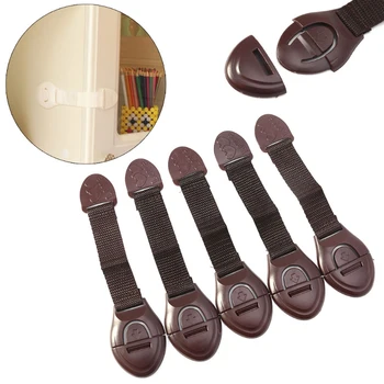 

5pcs/set Childproof Door Locks Baby Cabinet Drawer Lock Multi-functional Practical Durable Safety Lock