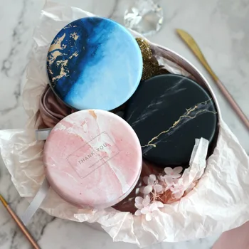 

Creative Metal Round Shape Empty Can Candy Chocolates Storage Boxes Tin Holder DIY Candle Making Jar Container Home Decorations