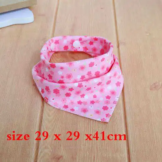 Dog Bandana Scarf Dog Accessories Fruit Plaid Washable Dog Bib Cotton Personality Pineapple Cat RosePattern Print - Цвет: 14