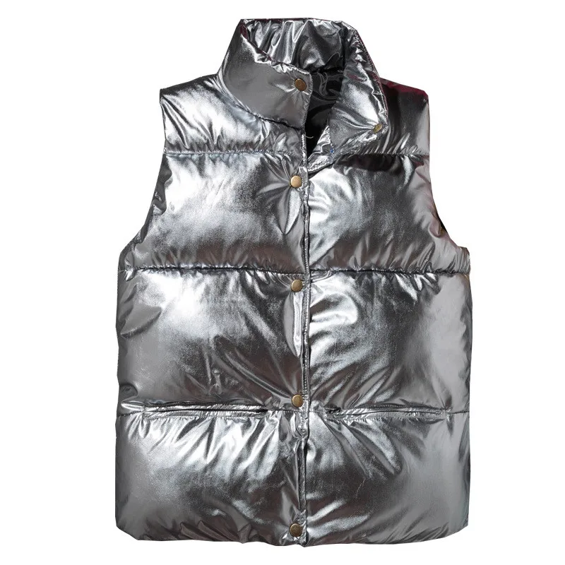 MORUANCLE men's fashion Shinny/зимние теплые жилеты; плотный теплый жилет для мужчин; хлопковые куртки и пальто без рукавов с подкладкой