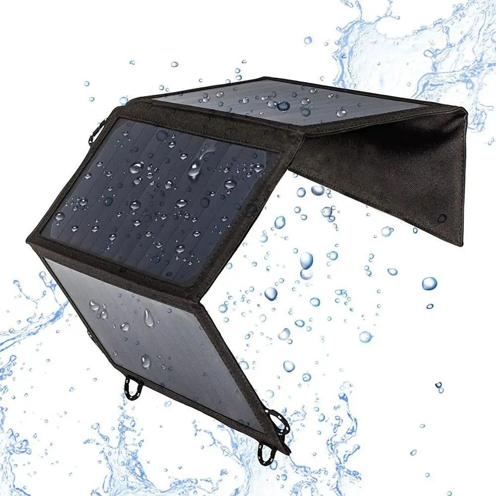 

Solar Energy Charger 21W 5V USB Port Portable Foldable Solar Panel with High Efficiency, Reinforced and Waterproof, SunPower