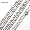 50cm 60cm 70cm Figaro Link Chain Jewelry Classic Curb Necklace 3-6MM Stainless Steel Silver Color Chain for Men Women ► Photo 1/6