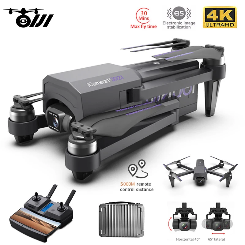 2022 New iCamera1 GPS Drone 4K HD Camera gps 5G Wifi Anti-Shake 2-Axis Gimabal Dron Brushless Motor 5KM RC Quadcopter Toy Gifts - ANKUX Tech Co., Ltd
