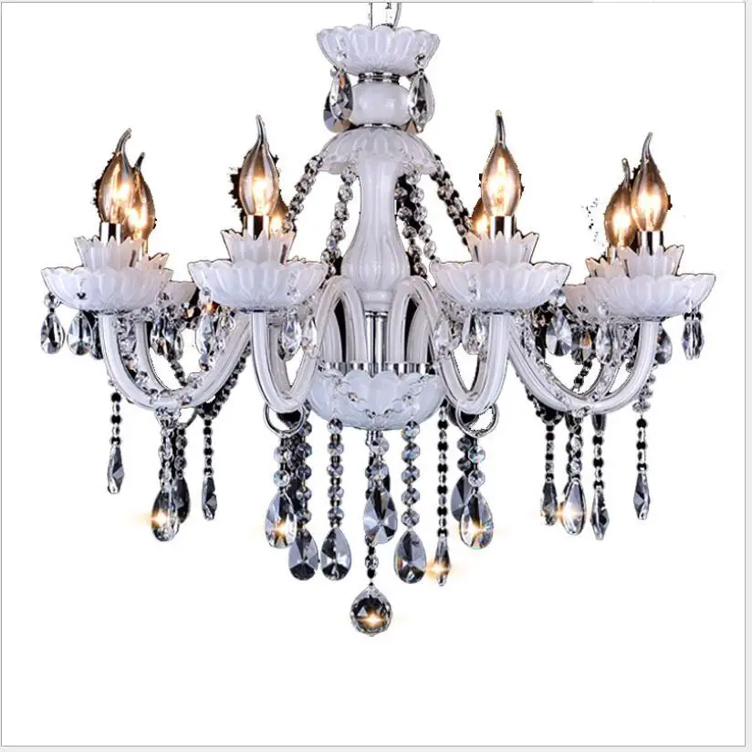 Description Picture 4 of itemEuropean White Crystal Chandeliers Nordic Modern LED Chandeliers For Living Room AC lustres de sala de cristal Home Decoration