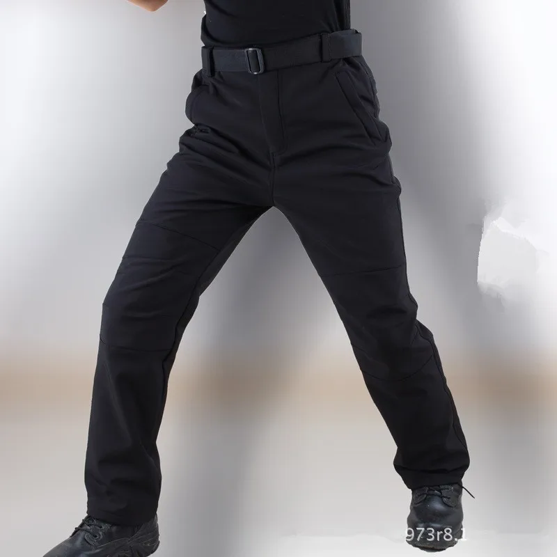 

Mens Training Combat Tactical Military Cargo Pants Winter Outdoor Hunting Riding Hiking Plus Velvet Warm Fleece Skiing Trousers