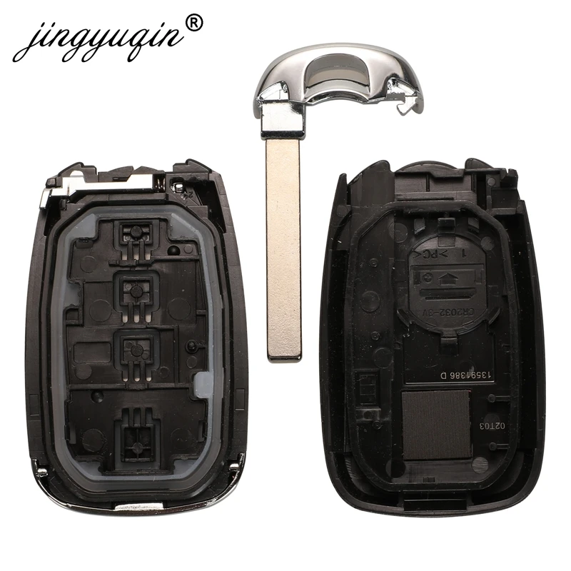 JINGYUQIN SMART REMOTE KEY SHELL REPLACEMENT FOR CHEVROLET CRUZE MALIBU CAMARO 2/3/4/5 BUTTONS KEYS FOB BODY HOUSING