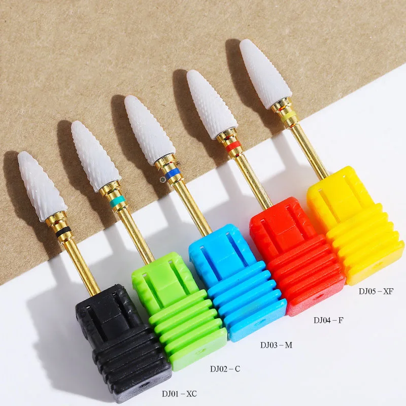

Hot White Ceramics Nail Grinding Head for Professional Nail Drill Bit Cuticle Cleaner Accessories Manicure Electric Polisher LC