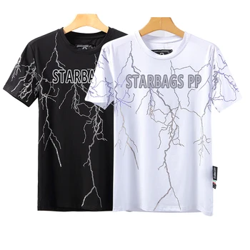 

Starbags pp Original Summer fashion new men's diamond character letters cool slim short-sleeved T-shirt