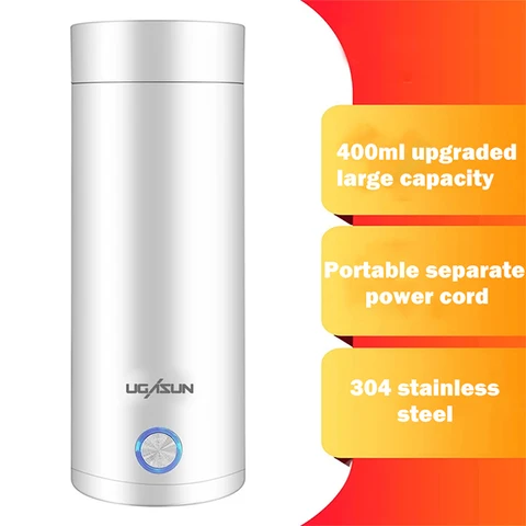 Electric Kettle Portable Water Boiler Heating Coffee Tea Kettle 3in1 Thermal Cup Keep Warm Kitchen Appliance Water Bottle