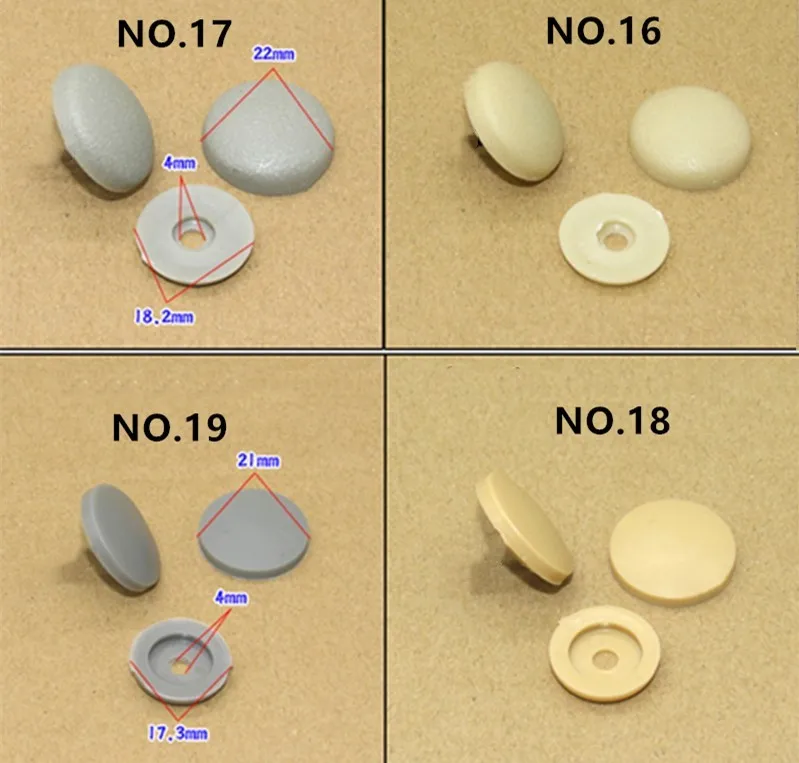 20 шт смешанные универсальные саморезы декоративные крышки Пластиковые Крепежные материалы для покрытие для крыши машины двери декоративные панели