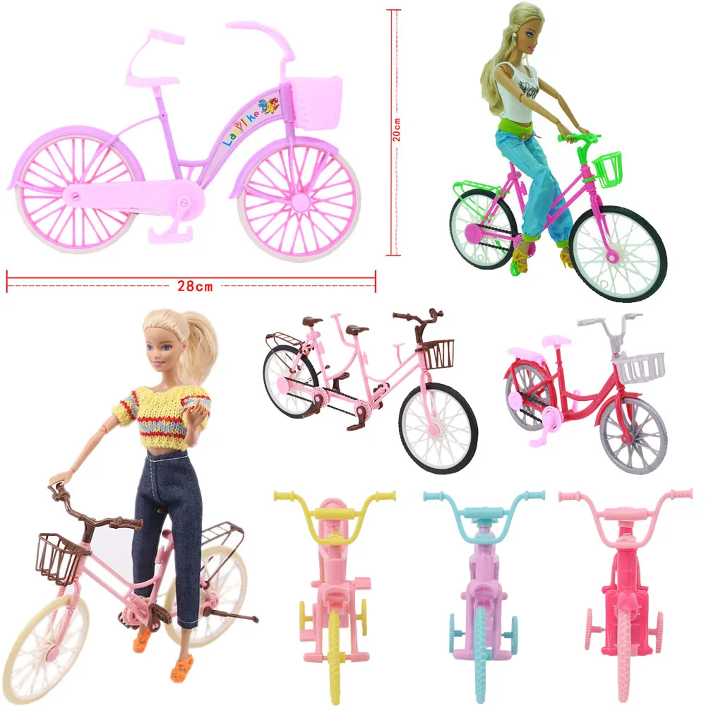 

Barbies Bicycle Plastic Mini Double Bike For 11 Inch 26-28 Cm Barbies Accessories,Ken Doll Transportation,DIY Kid Christmas Gift