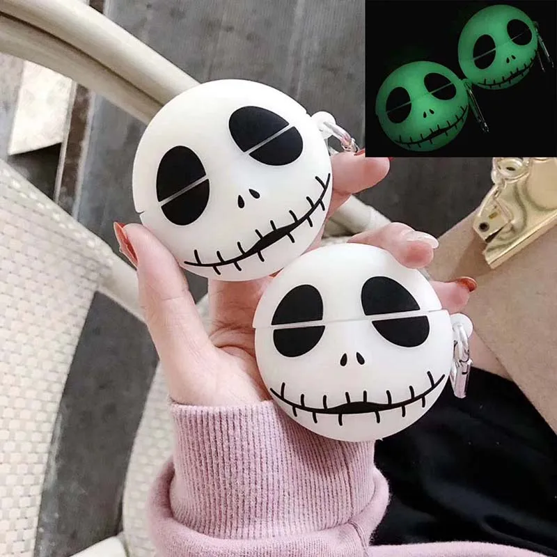 Защитный чехол с рисунком черепа подходит для наушников Airpods Pro 3 мягкий силиконовый защитный