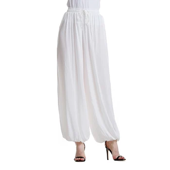 

2020 Spring And Autumn women's Wide Leg Pants Solid Color Loose Large Elastic Band Wide Leg Pants Comfortable women's Trousers