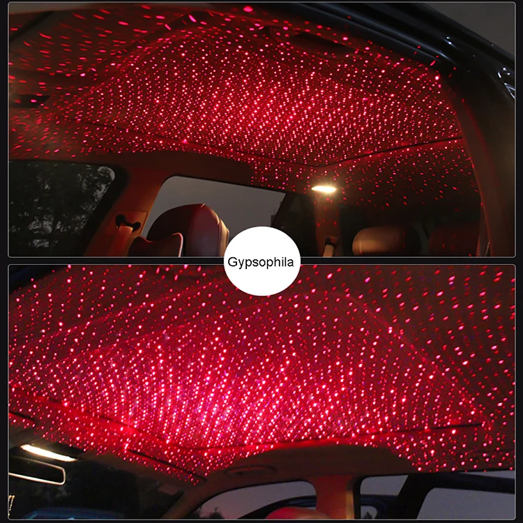 Gypsophila 3 Mode Nlpearl 1 шт., автомобильный светильник в сборе, интерьерный светильник на крышу, Звездный ночник, автомобильный музыкальный звуковой контроль, USB, атмосферный светильник s, декоративные лампы - Цвет: Gypsophila 3 Mode