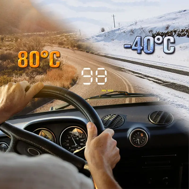 Автомобильный дисплей HUD 3,5 дюймов цифровой gps Спидометр превышение скорости Предупреждение ющий сигнал