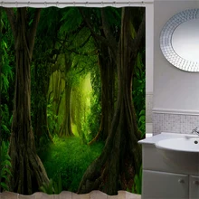 

Forest Waterproof Bath Screen Set Landscape Shower Curtains Bathroom Curtain for Bathroom Home Decoration