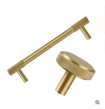 

Satin Brass Diamond Knurled/Textured Cabinet Knob Kitchen Cupboard Door Pulls Furniture Handle T bar Cabinet Hardware