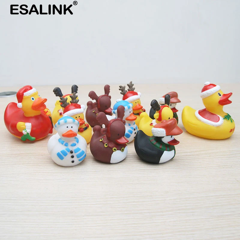 ESALINK 8 шт Случайные игрушки для ванной Рождественский шарф шляпа снеговик