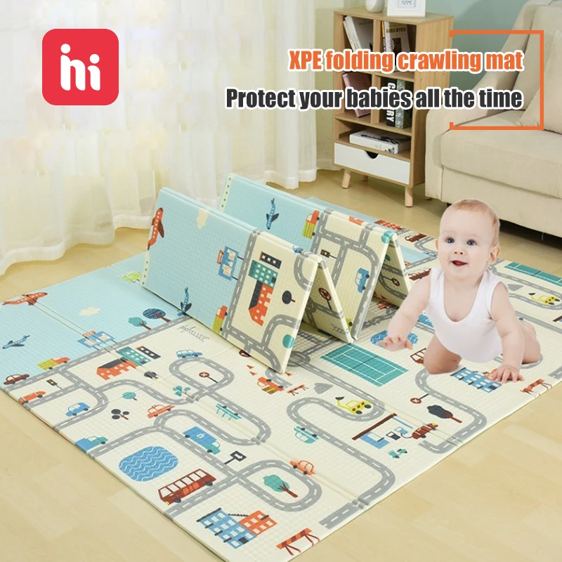Детский игровой коврик Hipac Xpe складной с сумкой обучающий ковер игровые Игрушки