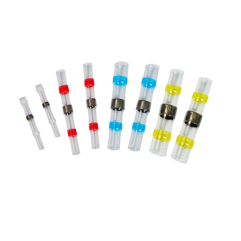 20/50PCS Waterproof Solder Seal Sleeve Splice Terminals Heat Shrink Electrical Wire Connector Butt Connector Insulated Soldering solder seal wire connectors