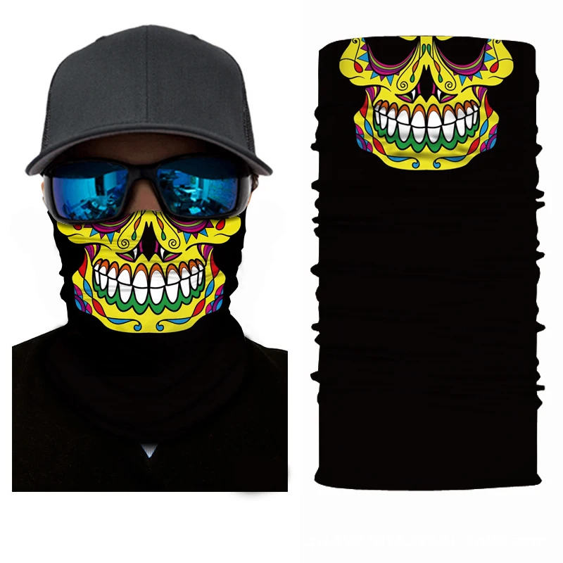 Повязка На Голову Бандана Череп маска для лица шарф маска Призрак Балаклава маски Велоспорт головной платок шеи Хэллоуин вечерние маска для лица - Цвет: 16