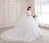 Best Selling 2024 Long Sleeve V Neck Lace Wedding Dress 2025 Vintage Bride Bridal Ball Gown Modest Wedding Dresses  Customized 5