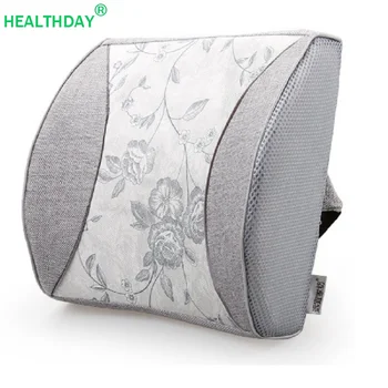 

Ergonomic Design Back Pillow for Office Chair Ice Silk Fabric Memory Foam Supporting The Waist Lumbar Support Care Spine Pillow