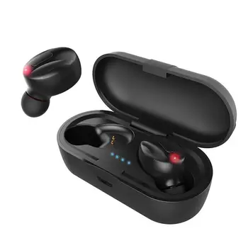 

DishyKooker TWS 5.0 Bluetooth Earphone Mini Wireless Earphone Sports Hands-free Waterproof Earbuds Stereo Dual Headset with Mic
