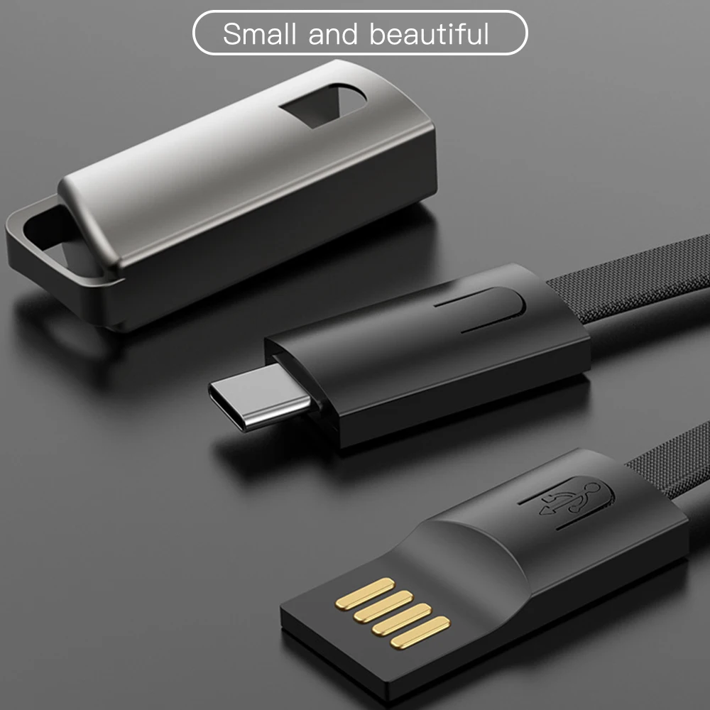 Брелок Micro usb type C кабель для быстрой зарядки для samsung S10 A50 A70 Note10 зарядное устройство Usbc type c брелок шнур короткий кабель