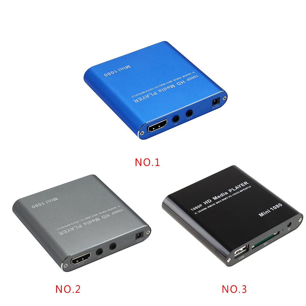1080P Мини HD медиаплеер AV USB SD MMC мультимедийная реклама MKV автомобильный Внешний видео плеер с европейской вилкой