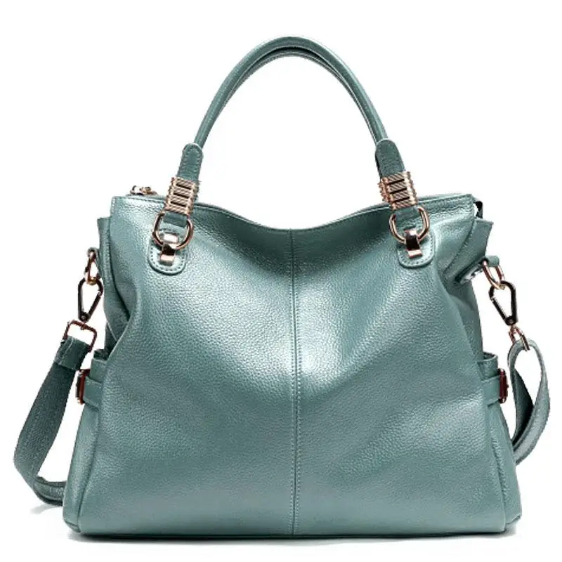 Mint Green Простая женская сумка-мессенджер с кошкой для женщин Роскошные Дизайнерские Сумочки высокого качества сумки из натуральной кожи большой емкости - Цвет: Mint Green