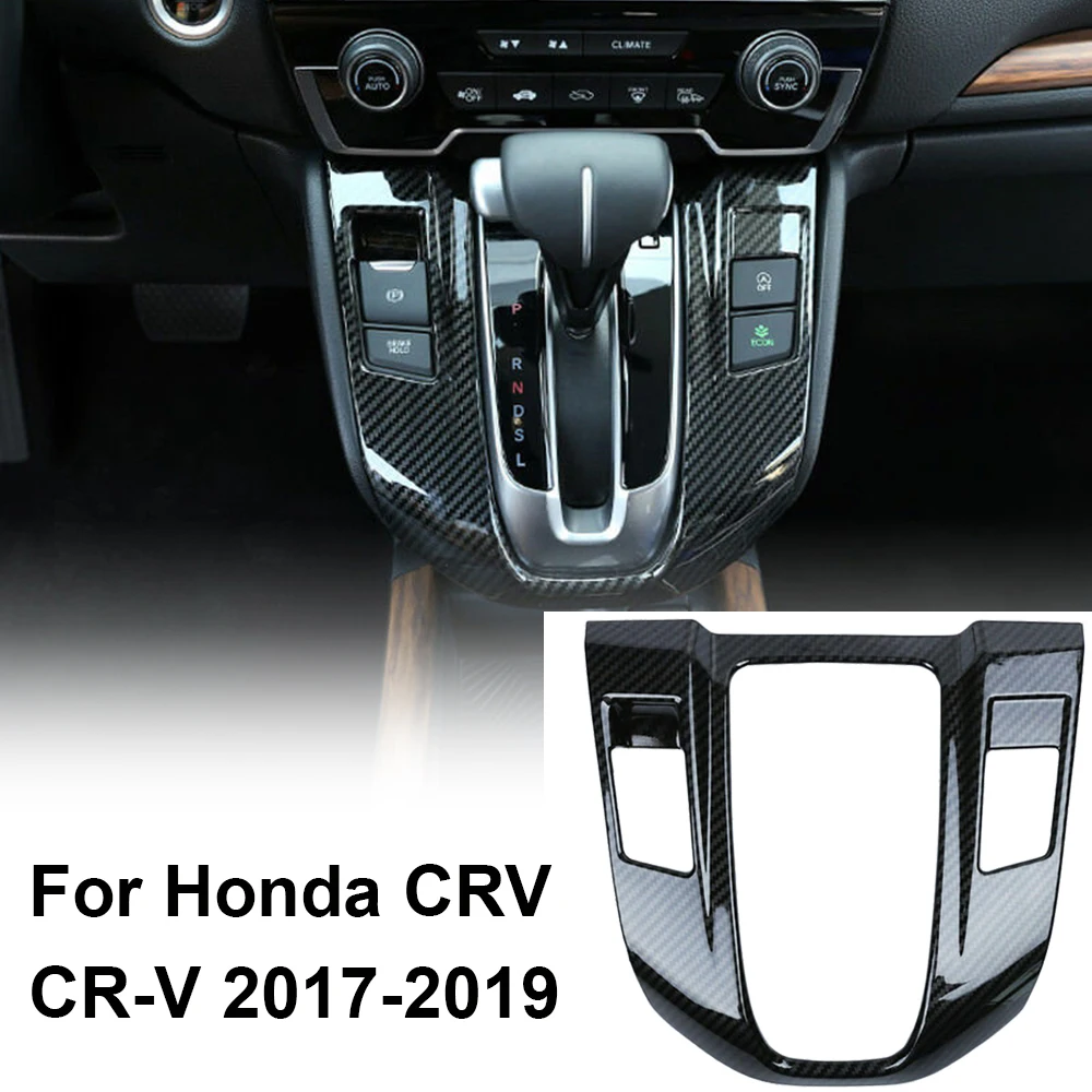 Углеродное волокно вид переключения передач Панель рамка Накладка для Honda CRV CR-V