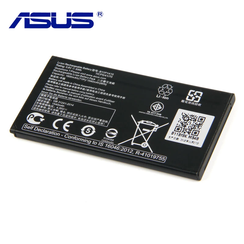 

Original ASUS B11P1415 Battery For ASUS ZenFone 4 A400CG ZenFone Go 4.5 ZC451TG Z00SD Dual SIM 1600mAh