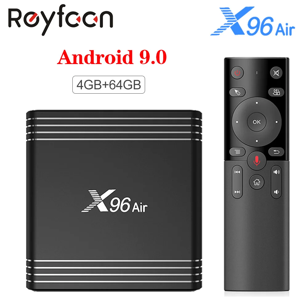 X96 Air 4 Гб 64 ГБ Android 9 0 TV Box Amlogic S905X3 четырехъядерный 2 4G 5G Dual Wifi BT4.1 8K 4K Поддержка Youtube