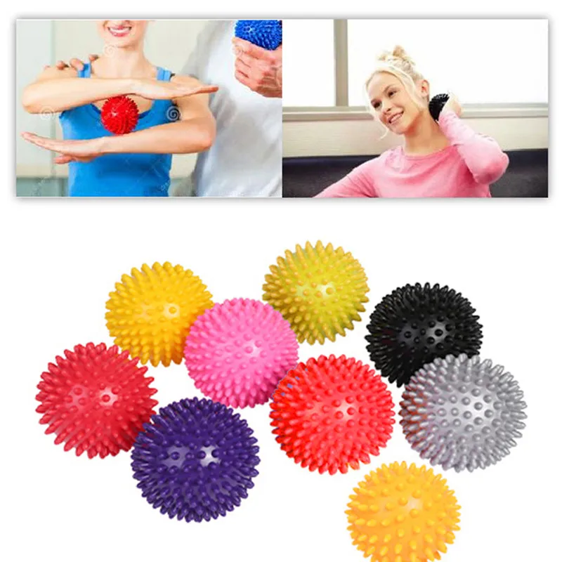 

PVC Spiky Massage Ball Trigger Point Sport Fitness Hand Foot Pain Stress Relief Fitness Accessories Muscle Relax Ball 5 Colors