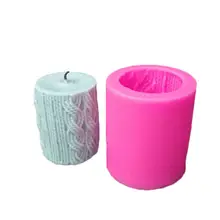 Силиконовая форма для свечей 3D цилиндр DIY гипсовые поделки форма для свечей форма для мыла, свечи для рукоделия полимерные формы инструмент для украшения