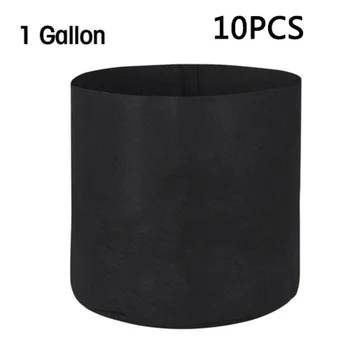 

1-10Gallon Pots Fabric Grow Pots 10pcs Plant Planter Bags Root Garden Container New