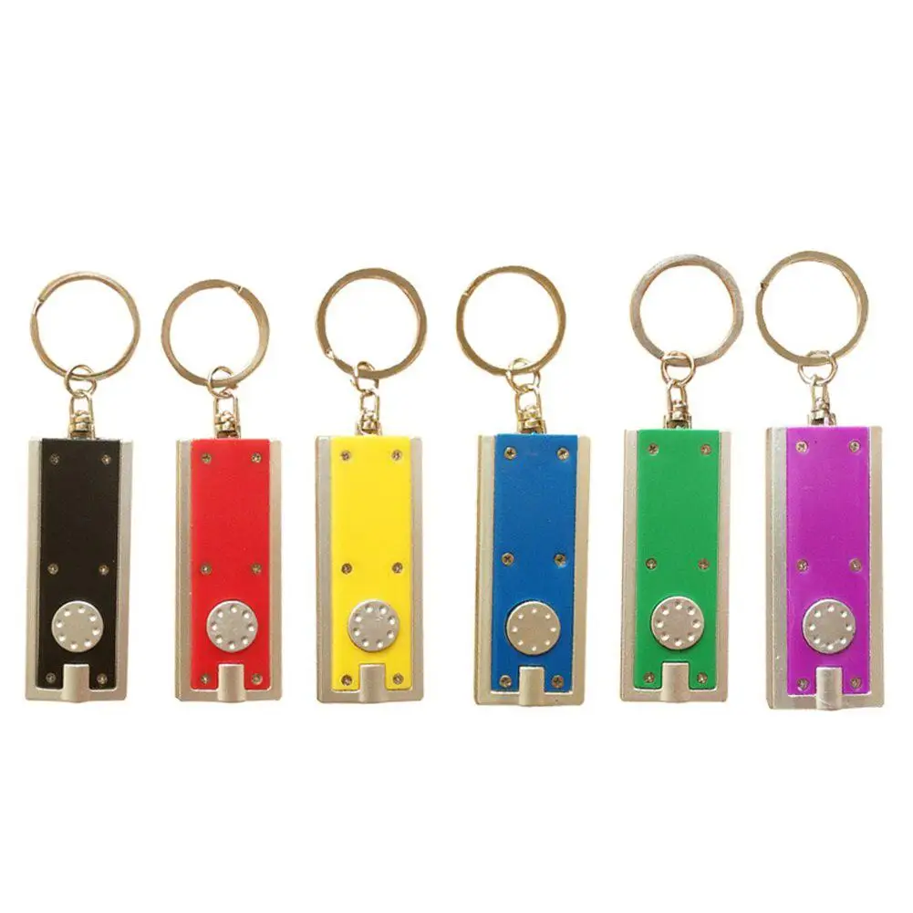 1pcs Mini Flashlight LED Key-Ring Shape Small Electric Torch Hanging Pendant Led Light Randomly Colors | Лампы и освещение