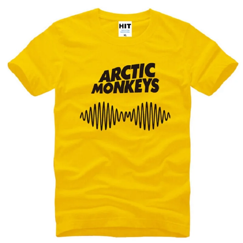 Летний стиль Харадзюку Arctic Monkeys T рубашки мужские хлопковые свободные короткий рукав Для мужчин's футболка в стиле рок Мода Мужской Хип Хоп футболки