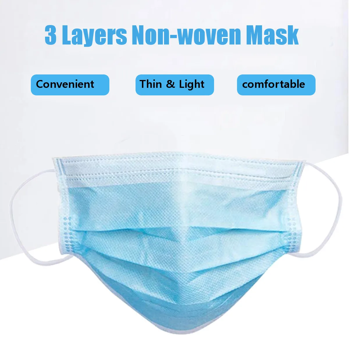 

50PCS/Box 3-Ply Earloop Mouth Surgical Face Disposable Mask For Dust Protection Personal Health Filter FFP3 FFP2 2020 New