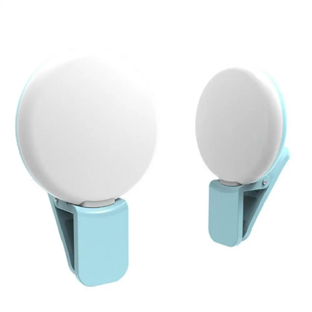 

Universal Selfie Lamp Mobile Phone Lens Portable Flash Ring 9 LEDS Luminous Ring Clip Light For iPhone 8 7 6 Plus For Samsung