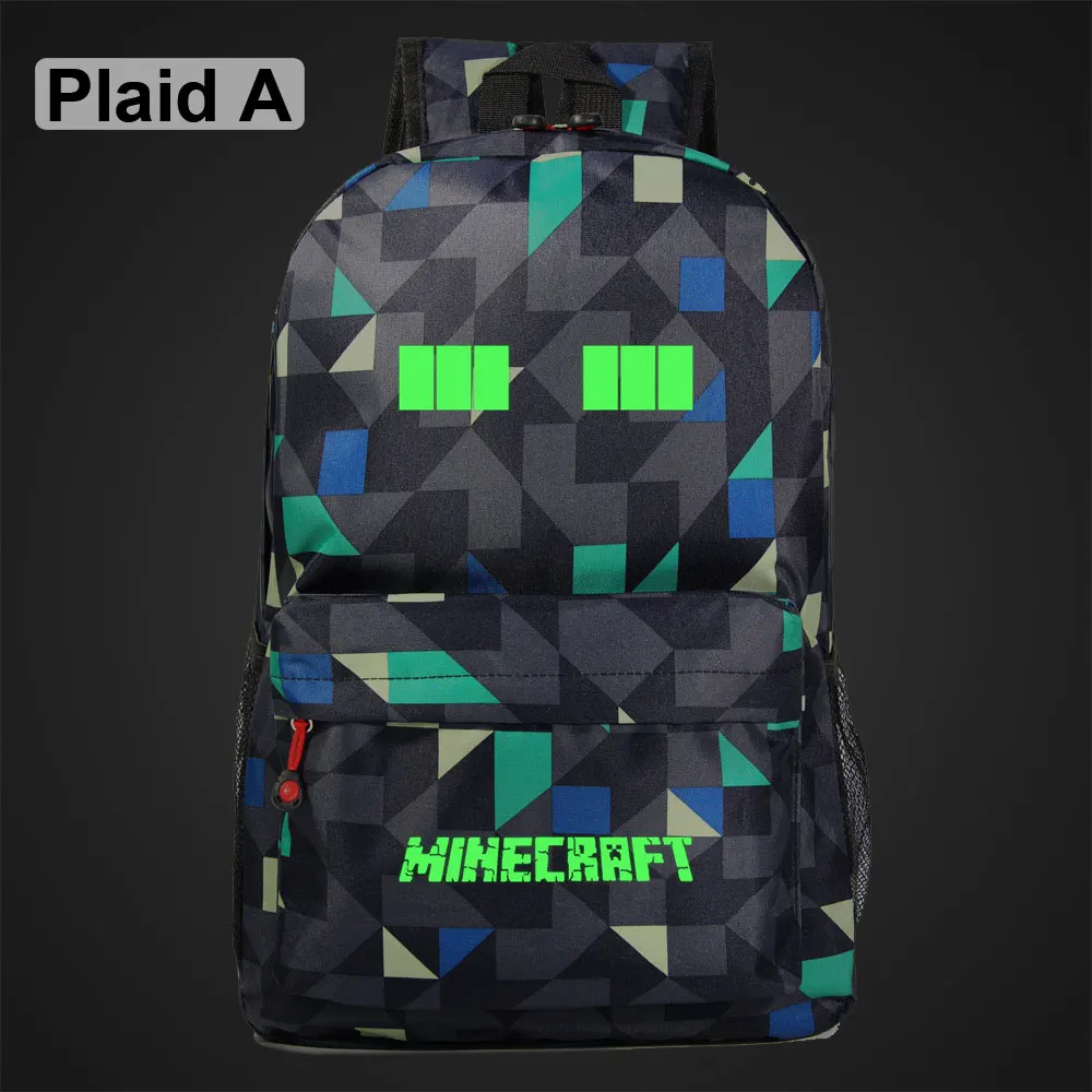 Green Luminous Games Like A Eves Boy Girl Book School Bag Women Bag Pack Teenagers Schoolbags Men Student Backpack