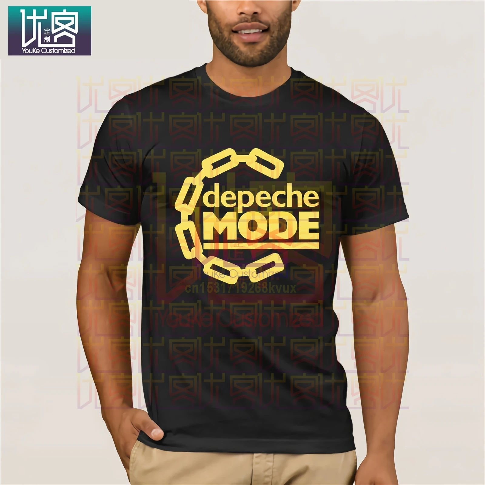DM логотип Depeche цепь режим в 2019 Футболка Одежда популярная футболка круглый вырез