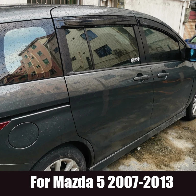 

For Mazda 5 2007-2011 Plastic Window Visor Vent Shades Sun Rain Deflector Guard For Mazda 5 Auto Accessories 4PCS/SET